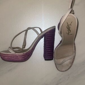Yves Saint Laurent Purple Heels